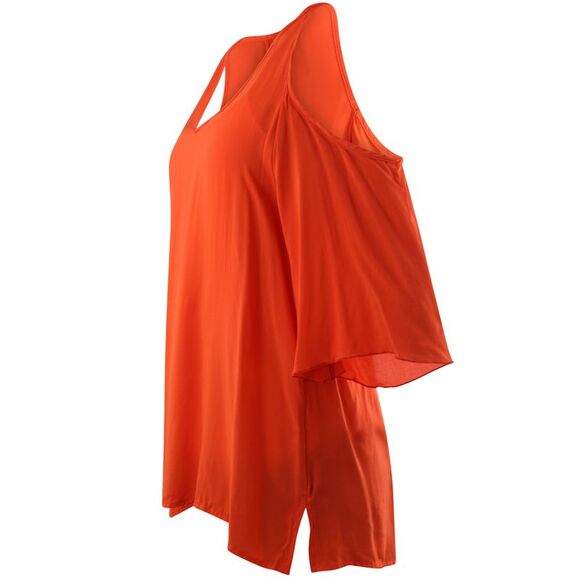 Oversize Boho Top With Peek-A-Boo Shoulders - Picture 2 of 4